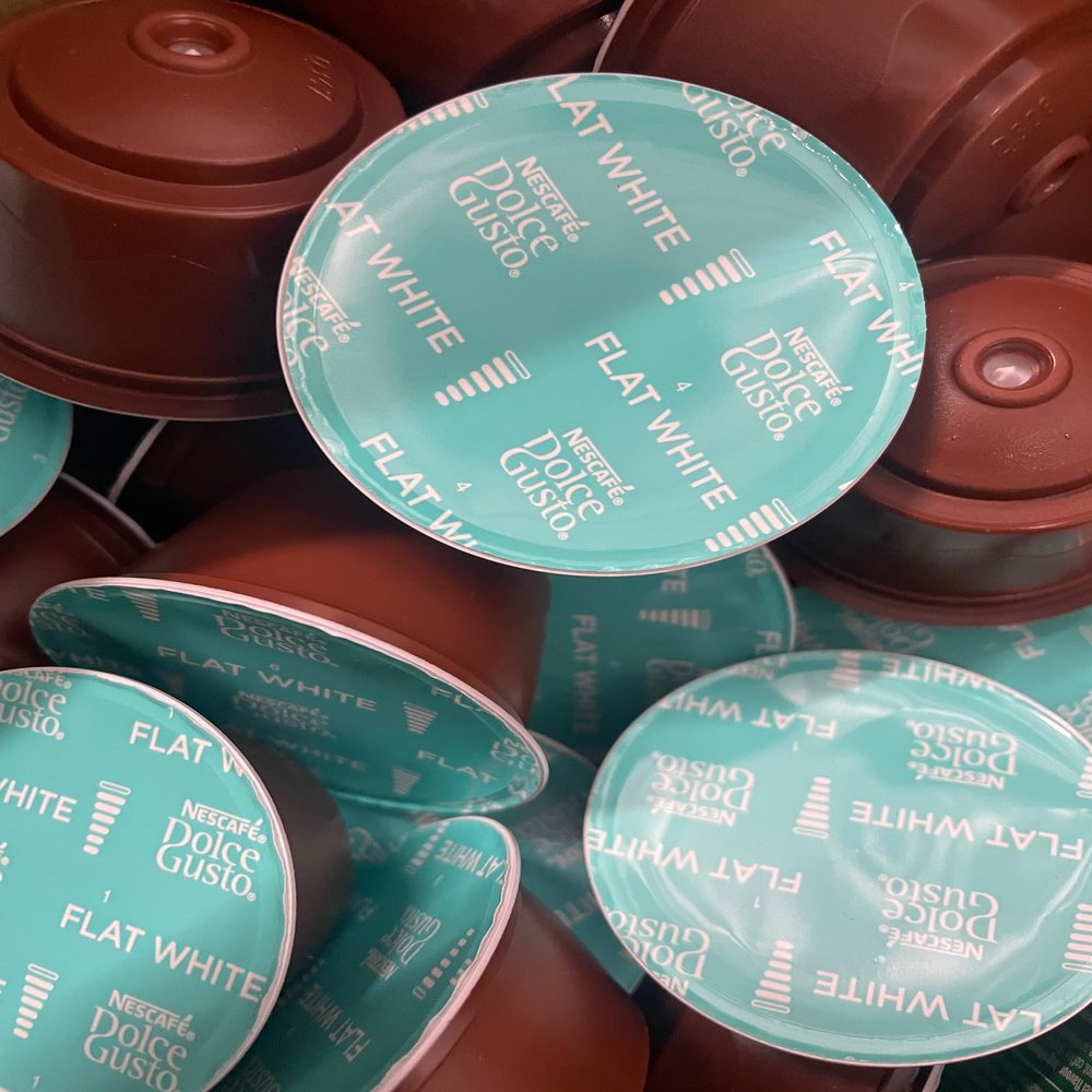 Buy 10,20,30,50,80 & 100 Compatible With Dolce Gusto Coffee Pods Flat White - SOLD LOOSE