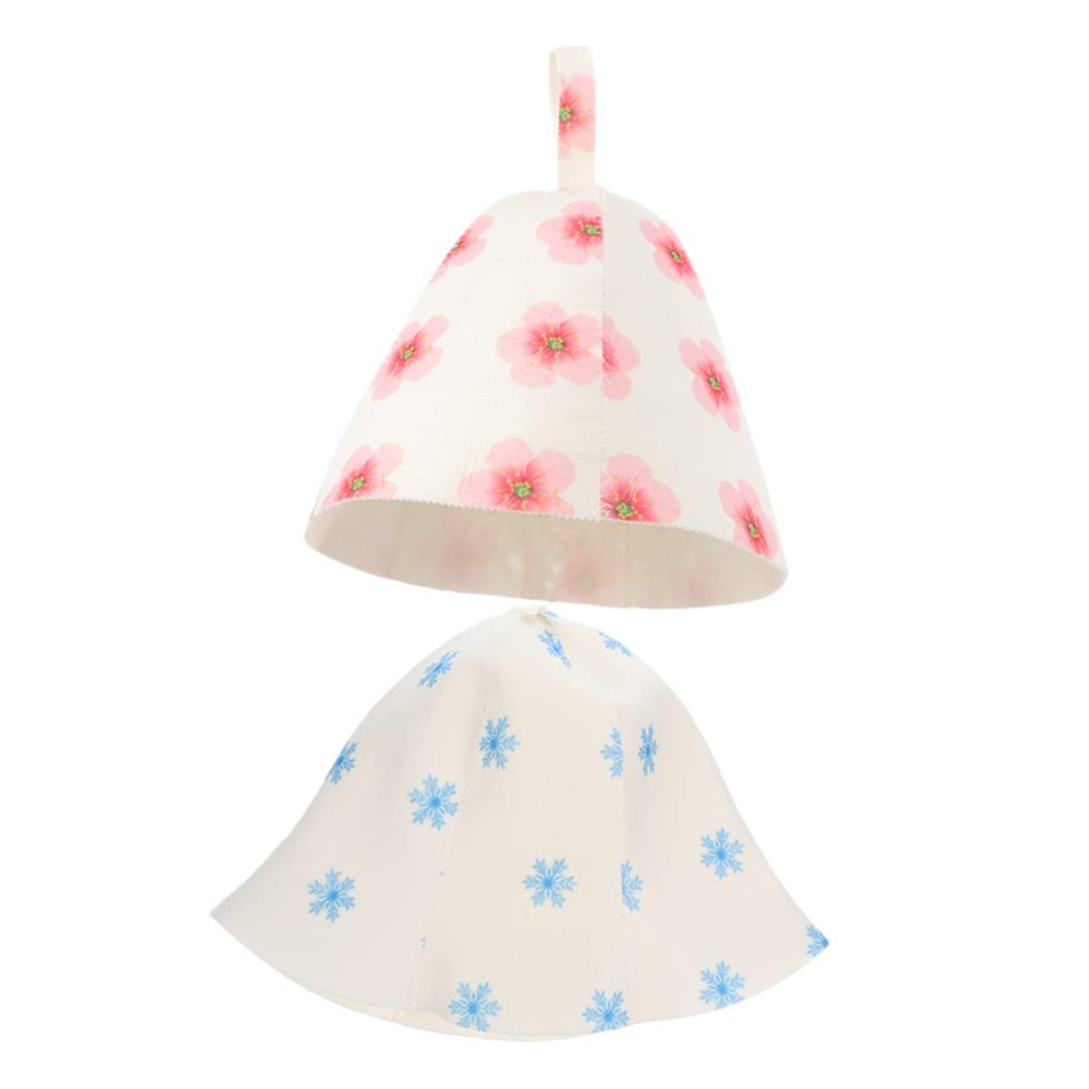 Angoily 2pcs Felt Sauna Hat Water Absorbent Bathing Caps for Men Women Breathable Comfortable Design for Spa and Sauna Activities Felt Material for