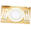 IWOWHERO Golden Floral Printed Napkins 50 Pcs 40x30cm Thick Paper Towels Party Table Decoration for Weddings Birthday Events view 3