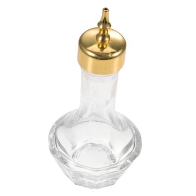GOOHOCHY Glass Bitters Bottle 50ml with Stopper Golden Leak Proof