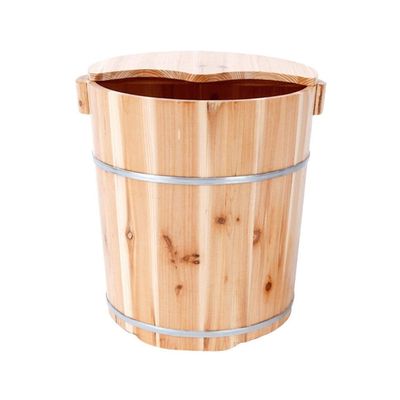 KSTUFF Sauna Wooden Bucket,Spa, Sauna,Soak,Handmade Massage Bucket Foot Bath,Foot Spa Wash Bucket Feet Bath Basin Tub Present vision