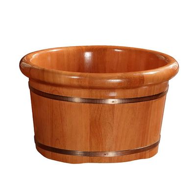 KSTUFF Sauna Wooden Bucket,Spa, Sauna,Soak,Handmade Massage Bucket Foot Bath,Foot Spa Wash Bucket Feet Bath Basin Tub Present vision