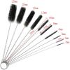 10Pcs Black Tube Brush Set Bottle Cleaning Brushes Drinking Straws Washing Brush Cleaner Bristle Kit for Eye Glasses Household Cleaning Brushes(7.87 Inch) view 2