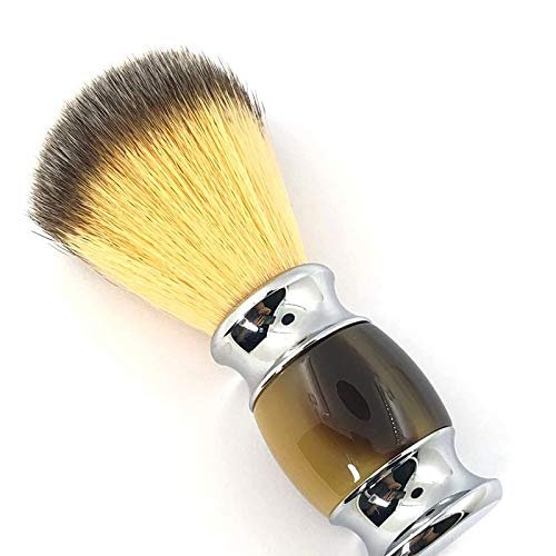 Knnuey Synthetic Shaving Brush Resin Handle Travel Brush,Lathering Well with Shaving Soap Cream for Men Wet Shave