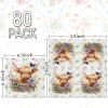 Whaline 80Pcs Highland Cow Paper Napkin Watercolor Cute Cow Flower Disposable Napkins Farmhouse Luncheon Dinner Napkin for Spring Summer Party Supplies, W12485 view 2