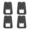 4Pcs Pre-Cut Muscle Tape High Elasticity Kinesiology Tape Long Cross Design Water Resistance for Knee Patella Meniscus (Black) view 3
