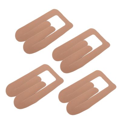 4Pcs Pre-Cut Muscle Tape High Elasticity Kinesiology Tape Long Cross Design Water Resistance for Knee Patella Meniscus (Skin Color)