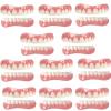 LXURY Prosthesis Teeth Reuse Upper and Lower Jaw Veneers Teeth False Teeth Immediate Dentures Silicone Fake Teeth Artificial Cosmetic Fake Tooth Comfort Natural Instant Confident Smile,01,11pcs view 1