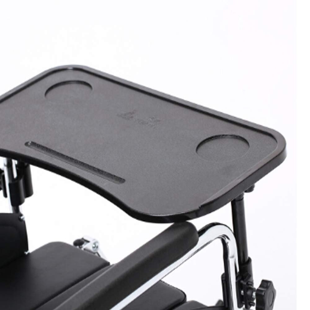 XJZHANG Wheelchair Lap Tray Work Table Mobility Accessory Attachment, Thickening Lap Tray with 2 Cup Holder for Writing, Reading, Eating or Rest Home Use