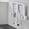 Foldable Wall Mounted Safety Support Non Slip Folding Shower Non-Slip Chair Shower Seat For Elderly and pregnant woman,the disabled Up To 220 Pounds Shower Assist Aid view 2