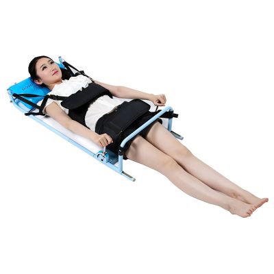Back Lumbar Traction Device, Cervical Spine Extension Stretcher Device with Inflatable Headrest and Adjustable Nylon Buckle, 0-800N Waist and 0-200N Neck Traction, Comfortable Harmless, for Home