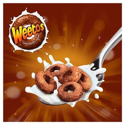 Weetos Chocolatey HoopsCrunchy | Chocolate Taste Bursting With Vitamin D | Vitamin B12 | Deliciously Crunchy Hoops | 2 x 600g