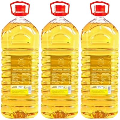 Lefktro Spanish White Wine Vinegar 5L (Pack of 3)