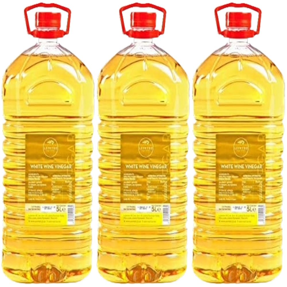 Lefktro Spanish White Wine Vinegar 5L (Pack of 3)