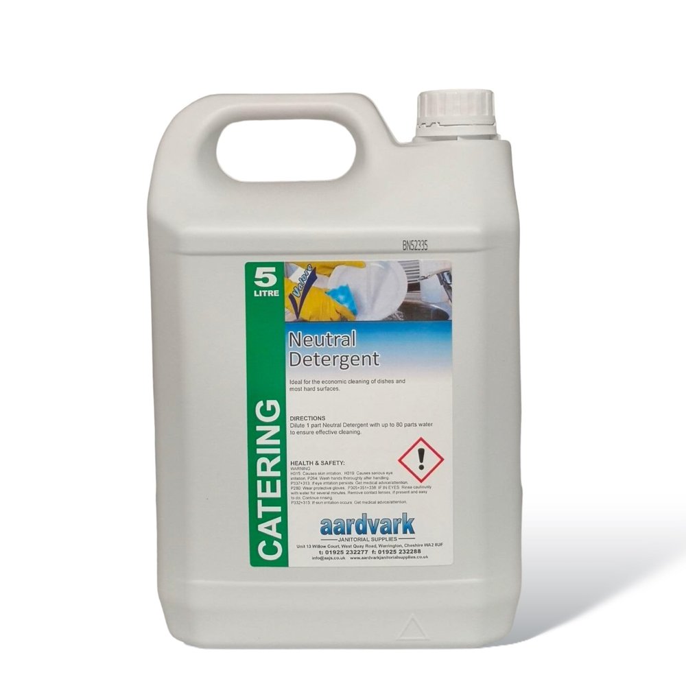 Aardvark Neutral Detergent 5 Litre for Catering and Home use Washing Up Liquid