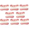 LXURY Prosthesis Teeth Immediate Cosmetic Veneer False Teeth for Men Women Temporary Prosthesis Teeth Reusable Perfect Smile Silicone Dental Prostheses for Protecting Teeth Regaining Smile,01,8PCS view 1