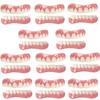 LXURY Prosthesis Teeth Reuse Silica Gel Upper and Lower Veneers Dentures for Women Men Immediate Flex Cosmetic False Teeth Comfortable Protect Your Teeth and Regain Confident Smile,01,11pcs view 1