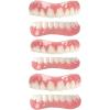 LXURY Prosthesis Teeth Instant Veneers Silica Gel Fake Teeth Comfortable Whitening Cosmetic Dentures Tooth Covering Temporary Smile Top and Bottom Veneers False Teeth for Men and Women,01,3PCS view 1