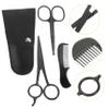 Angoily Beard Trimming Scissors and Mustache Shears Set 4pcs Stainless Steel with Comb and Storage Bag for Men Facial Hair Grooming at Home and Barbershop view 1