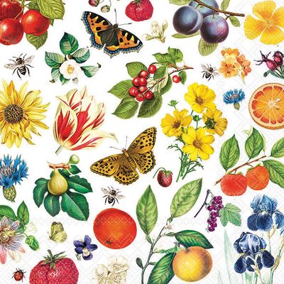 20 Ambiente Paper Napkins "Colourful Year" Vintage Table Decoration with Motif Also for Party or Decoupage 33 x 33 cm
