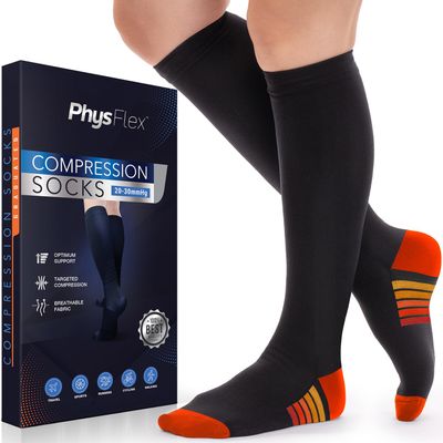 Compression Socks for Women & Men Support for Travel, Nurses, Pregnancy, Shin Splints, Sports and Everyday Wear