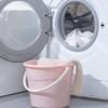Cabilock Round Plastic Water Storage Bucket 12.2l Handle Pink Car Wash Fishing Cleaning Pail for Household Use view 2