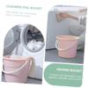 Cabilock Round Plastic Water Storage Bucket 12.2l Handle Pink Car Wash Fishing Cleaning Pail for Household Use view 3