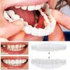 Dazzluxe 2 Pairs Fake Teeth, Snap in Teeth Veneers - Instant Perfect Smile Top And Bottom Clip on Veneers, Snap on Veneers Teeth Cosmetic Braces To Make Tooth Beautiful Neat view 3