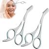 Browmaster Stainless Steel Trimmer, Perfect Brow Trimmer, Eyebrow Scissors with Comb,Eyebrow Scissors with Comb, Eyebrow Trimming Scissors Hair Removal Beauty Tool for Women Men (2Pcs) view 1