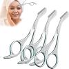 Browmaster Stainless Steel Trimmer, Perfect Brow Trimmer, Eyebrow Scissors with Comb,Eyebrow Scissors with Comb, Eyebrow Trimming Scissors Hair Removal Beauty Tool for Women Men (3Pcs) view 1
