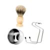 Angoily 2sets Shaving Tool Kit for Men Beard Care Accessories Bowl Rack Brush for Daily Grooming Routine view 2