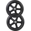 WORDFUN Wheel Replacement Parts For Wheelchairs, Front Wheel Tires For Wheelchair, Black Grey (2 Pcs), 2" (50 Mm) Hub Width, Solid Tyre, Wheelchair Caster Wheel view 1