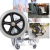 WORDFUN Wheel Replacement Parts For Wheelchairs, Front Wheel Tires For Wheelchair, Black Grey (2 Pcs), 2" (50 Mm) Hub Width, Solid Tyre, Wheelchair Caster Wheel view 2
