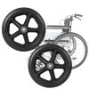 WORDFUN Black Grey (2 Pcs), Front Wheel Tires For Wheelchair, Wear Resistants And Non Slip, Solid Tires Front Wheel, Suitable For Handicapped Wheelchairs, 6 In 7 In view 1