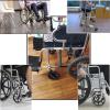 WORDFUN Black Grey (2 Pcs), Front Wheel Tires For Wheelchair, Wear Resistants And Non Slip, Solid Tires Front Wheel, Suitable For Handicapped Wheelchairs, 6 In 7 In view 2