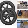 WORDFUN Black Grey (2 Pcs), Front Wheel Tires For Wheelchair, Wear Resistants And Non Slip, Solid Tires Front Wheel, Suitable For Handicapped Wheelchairs, 6 In 7 In view 4