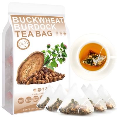 100% Natural Buckwheat Burdock Tea Bag, 250g/8.81oz (5g*50bags)  Mulberry Leaves, Bitter Gourd, Cassia seed, Natural Herbal Tea, Combination Herbal Tea, No Add No Sugar
