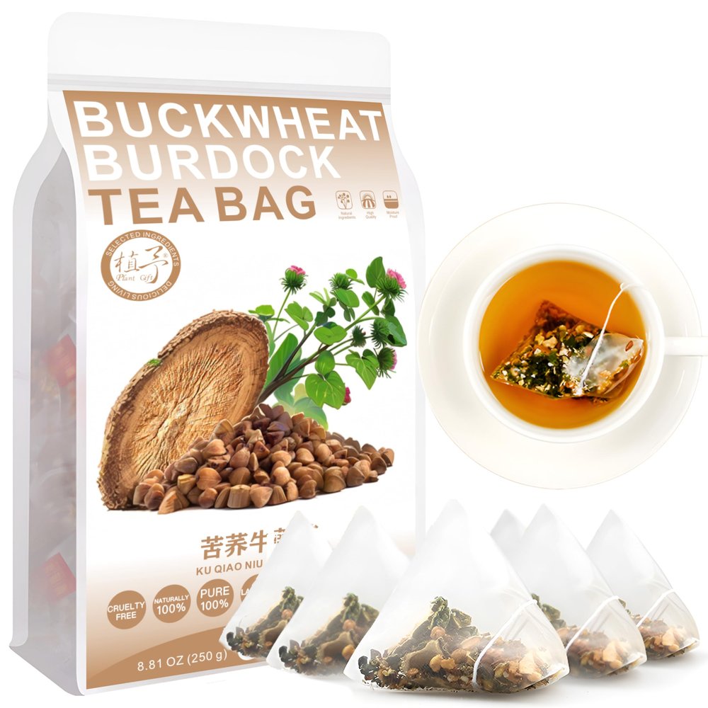 100% Natural Buckwheat Burdock Tea Bag, 250g/8.81oz (5g*50bags)  Mulberry Leaves, Bitter Gourd, Cassia seed, Natural Herbal Tea, Combination Herbal Tea, No Add No Sugar