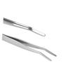 Angoily 3pcs Portable Eyebrow Tweezer Stainless Steel Eyelashes Extension Clip Makeup Brow Tool Eyebrow Comb Spoolie Threading Tool view 3