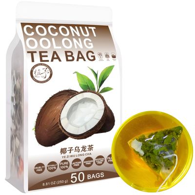 100% Pure Natural Herbal Tea, Coconut Oolong Tea Bag, 250g/8.81oz (5g*50bags), ,No Additives, Non-GMO