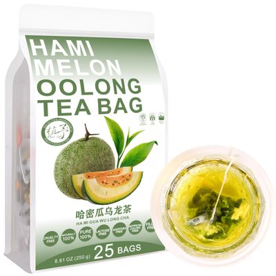 100% Natural Hami Melon Oolong Tea Bag, 250g/8.81oz (10g*25bags)  Fruit Herbal Tea Blends for Tea Fresh, Fruit Iced Spice Loose Leaf, Non-GMO, No Gluten, Vegan.