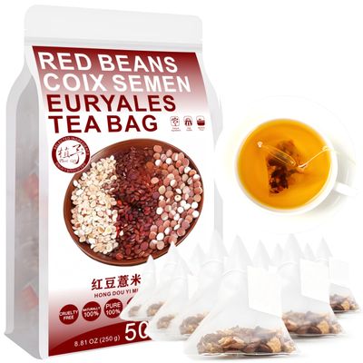 100% Red Beans Coix Semen Euryales Tea Bag, 250g/8.81oz (5g*50bags) Barley, Gardenia, Orange Peel, Buckwheat, Phaseolus Calcaratus, Combine Tea Bags Chinese tea, health tea ,