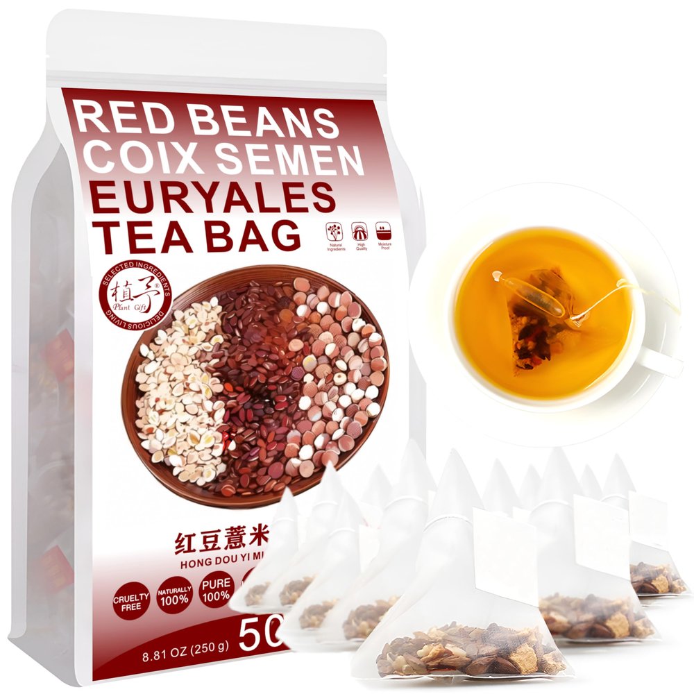 100% Red Beans Coix Semen Euryales Tea Bag, 250g/8.81oz (5g*50bags) Barley, Gardenia, Orange Peel, Buckwheat, Phaseolus Calcaratus, Combine Tea Bags Chinese tea, health tea ,