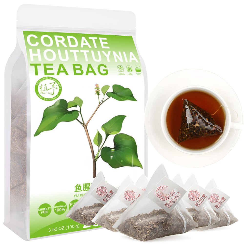 100% Natural Cordate houttuynia Tea Bag, 200g/7.05oz (4g*50bags)  Tea bag Dried houttuynia tea bag Houttuynia leaf tea - Non-GMO - Steep 50 Cups, Caffeinated Iced & Hot Tea