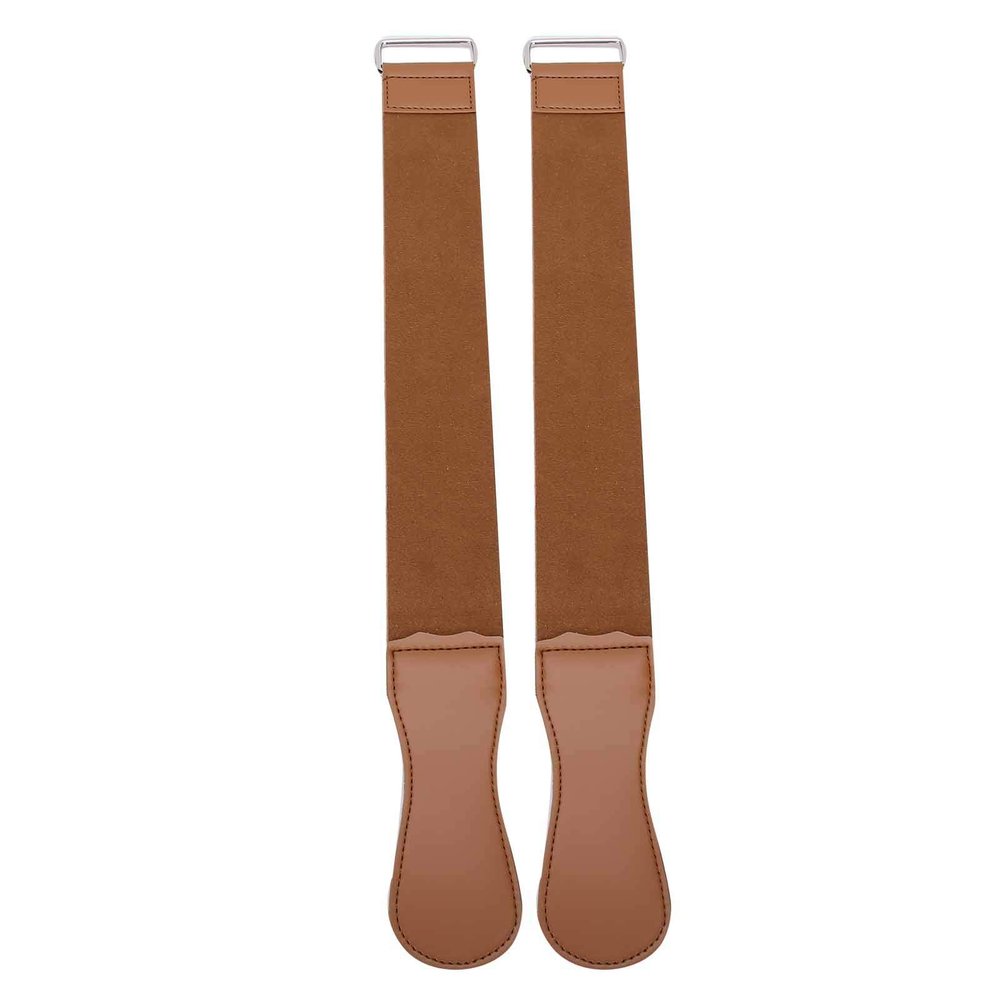 ANKROYU 2PCS Straight Razor Strop, Double Layered Barber Razor Sharpening, Straight Razors Strop Belt, Barber Straight Razor Strap Belt, for Starter Beginners