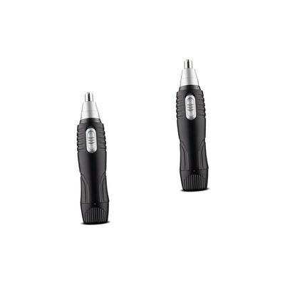 Angoily 2pcs Nose and Beard Trimmer Cleaning System Ergonomic Design Safety Faster Hair Trimmer for Men