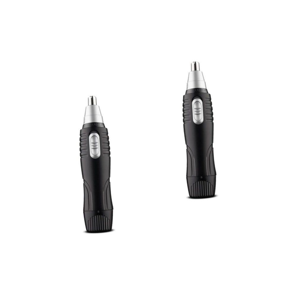 Angoily 2pcs Nose and Beard Trimmer Cleaning System Ergonomic Design Safety Faster Hair Trimmer for Men