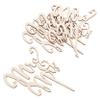 Warmhm 5pcs Mr and Picks Wooden Wedding Cake Decorations for Bridal Shower Birthday Engagement Party view 1