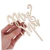 Warmhm 5pcs Mr and Picks Wooden Wedding Cake Decorations for Bridal Shower Birthday Engagement Party view 2