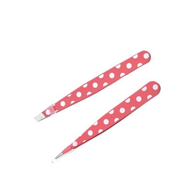 Angoily 2pcs Stainless Steel Eyebrow Clip Bevel Eyebrow Tweezers Portable Makeup Tool for Women